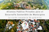 Alianzas Público-Privadas para el desarrollo sostenible de municipios.