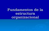 Fundamentos de la estructura organizacional
