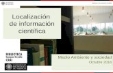 Localización y organización de información científica