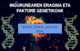 INGURUNEAREN ERAGINA ETA FAKTORE GENETIKOAK-MARKEL, OIHANE, LEIRE ETA NORA