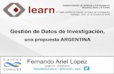 Gestión de datos de investigación, primeros pasos en argentina