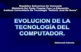 EVOLUCIÓN DE LA TECNOLOGÍA DEL COMPUTADOR
