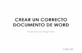 Crear un correcto documento de word
