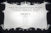 MAPA DE GEORREFERENCIACIÓN DE LA UNIVERDIDAD DE LAS FURZAS ARMADAS -ESPE