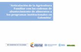 Articulación de la agricultura familiar con las cadenas de abastecimiento de alimentos a los programas institucionales en Colombia