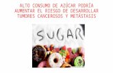 Alto consumo de azúcar podría aumentar el riesgo de desarrollar tumores cancerosos y metástasis