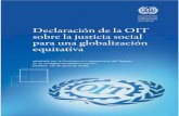 Declaración de la OIT sobre la justicia social para una globalización ...