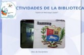 ACTIVIDADES DE BIBLIOTECA
