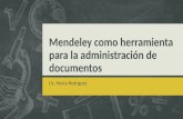Mendeley como herramienta para la administración de documentos