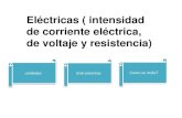 eléctricas(voltaje, corriente eléctrica, resistencia)