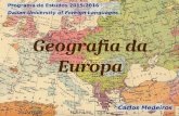 Geografia da Europa 2015-2016 - Artes - Dança