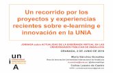 Un recorrido por los proyectos y experiencias recientes sobre e-learning e innovación en la UNIA