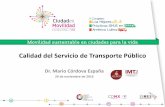 Calidad del Servicio de Transporte Público - Mário Córdova - IMTJ