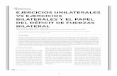 EJERCICIOS UNILATERALES  VS EJERCICIOS  BILATERALES Y EL PAPEL  DEL DÉFICIT DE FUERZAS  BILATERAL