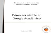 Visibilidad en Google Académico 2015