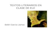 Textos literarios en clase de Español Lengua Extranjera