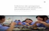 Informe de progreso de responsabilidad de proveedores 2015
