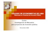 Investigación de mercados para proyectos de inversión pública