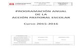 Plan Anual de Pastoral 2015-2016