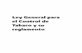 Ley General para el Control de Tabaco y su reglamento