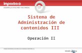 4. Sistema De Admon De Contenidos Iii Operación: DIGNA