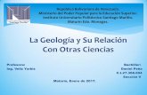 La geologia y su relacion con otras ciencias