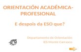 Orientación académica e profesional 4º ESO