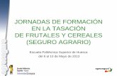 JORNADAS DE FORMACIÓN EN LA TASACIÓN DE FRUTALES Y ...