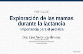 Exploración de las mamas durante la lactancia. Importancia para el pediatra.  Dra. Lina Verónica Méndez