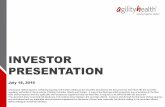 Agility health   investor presentation - investor tab 07.18.16