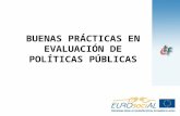 Buenas Prácticas en Evaluación de Políticas Públicas / IEF