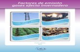 Factores de emisión gases efecto invernadero