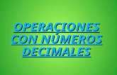 Operaciones con decimales