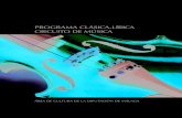 PROGRAMA CLÁSICA-LÍRICA CIRCUITO DE MÚSICA