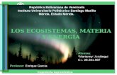 Los Ecosistemas, Materia y Energia.