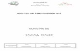 MANUAL DE PROCEDIMIENTOS MUNICIPIO DE CALNALI, HIDALGO