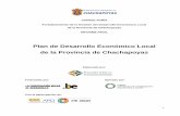 Plan de Desarrollo Económico Local de la Provincia de Chachapoyas