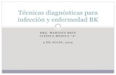 Técnicas diagnósticas de infección y enfermedad BK.