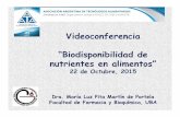 Videoconferencia “Biodisponibilidad de nutrientes en alimentos ...