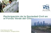 Participación de la Sociedad Civil en el Fondo Verde del Clima