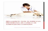 reglamento para el ejercicio profesional en clínica de animales de ...