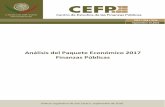 Análisis del Paquete Económico 2017 Finanzas Públicas