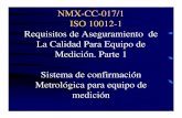 NMX-CC-017/1 ISO 10012-1 Requisitos de Aseguramiento de La ...