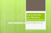 Conciliación en Materia administrativa