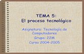 TEMA 5: El proceso tecnológico