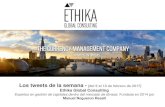 Los tweets de la semana - Manuel Nogueron y el equipo de Ethika Global en la Trading Room