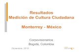 Resultados Medición de Cultura Ciudadana Monterrey - México