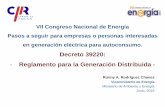 i.Generación eléctrica para autoconsumo - Ronny Rodríguez , Jefe ...