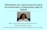 Elementos de comunicación para la Promoción y Educación para la ...