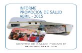Informe promocion de la salud abril 2015
